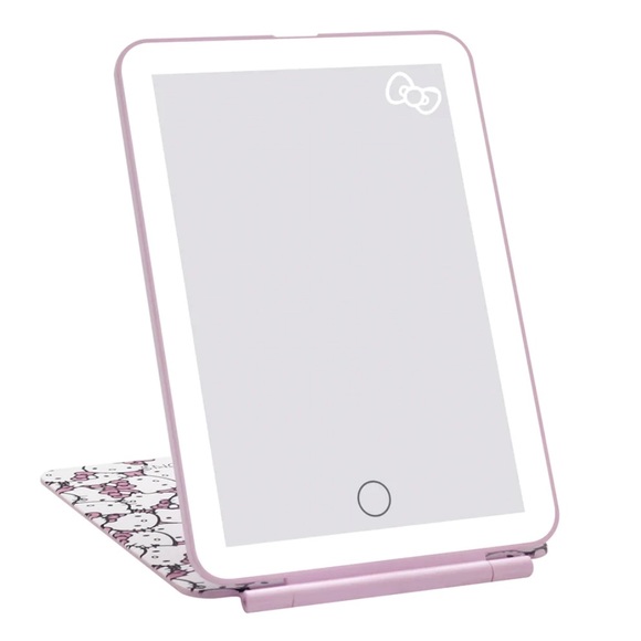 NEW HELLO KITTY (WHITE/PINK) TOUCH PAD MINI TRI-TONE LED MAKEUP MIRROR - Picture 2 of 13